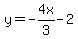 y+=+-4x%2F3+-+2