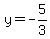 y+=+-5%2F3