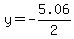 y+=+-5.06%2F2+