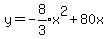 y+=+-expr%288%2F3%29x%5E2+%2B+80x