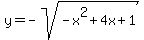 y+=+-sqrt%28-x%5E2%2B4x%2B1%29