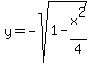 y+=+-sqrt%281-x%5E2%2F4%29