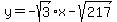 y+=+-sqrt%283%29x+-+sqrt%28217%29