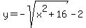 y+=+-sqrt%28x%5E2%2B16%29-2