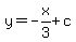 y+=+-x%2F3+%2B+c