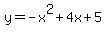 y+=+-x%5E2%2B4x%2B5