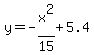 y+=+-x%5E2%2F15+%2B+5.4