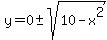 y+=+0+%2B-+sqrt%2810-x%5E2%29