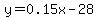 y+=+0.15x+-+28