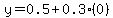 y+=+0.5+%2B+0.3%280%29
