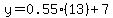 y+=+0.55%2813%29%2B7