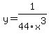 y+=+1+%2F+44x%5E3