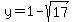 y+=+1+-+sqrt%2817%29