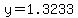 y+=+1.3233