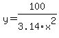 y+=+100%2F3.14x%5E2