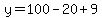 y+=+100-20%2B9