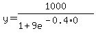 y+=+1000%2F%281+%2B+9+e%5E%28-0.4%2A0%29%29