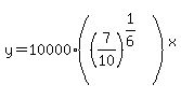 y+=+10000%28%287%2F10%29%5E%281%2F6%29%29%5Ex