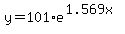 y+=+101%2Ae%5E%281.569x%29
