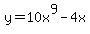 y+=+10x%5E9-4x