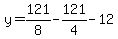 y+=+121%2F8+-+121%2F4+-+12