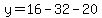 y+=+16+-+32+-+20