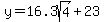 y+=+16.3sqrt%284%29%2B23