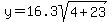 y+=+16.3sqrt%284%2B23%29