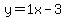 y+=+1x+-3