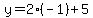 y+=+2%28-1%29%2B5