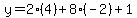 y+=+2%284%29+%2B+8%28-2%29+%2B+1