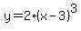 y+=+2%28x-3%29%5E3