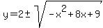 y+=+2%2B-sqrt%28-x%5E2%2B8x%2B9%29