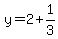 y+=+2%2B1%2F3