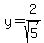 y+=+2%2Fsqrt%285%29