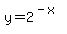 y+=+2%5E%28-x%29