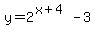 y+=+2%5E%28x%2B4%29+-+3