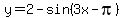 y+=+2+-+sin%283x+-+pi%29