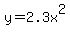 y+=+2.3x%5E2