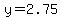 y+=+2.75