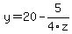 y+=+20-5%2F4z