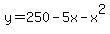 y+=+250-5x-x%5E2