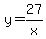 y+=+27%2Fx