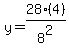 y+=+28%284%29%2F8%5E2