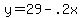 y+=+29+-+.2x