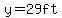 y+=+29ft