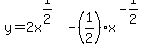 y+=+2x%5E%281%2F2%29+-+%281%2F2%29%2Ax%5E%28-1%2F2%29