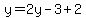y+=+2y+-3%2B2
