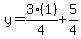 y+=+3%281%29%2F4+%2B+5%2F4