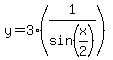 y+=+3%281%2Fsin%28x%2F2%29%29
